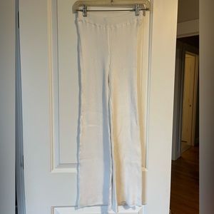 Edikted Jax Low Rise White Knitted Pants
